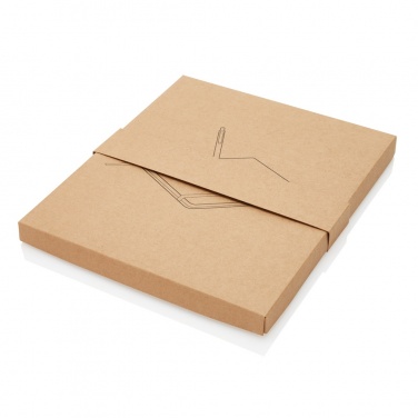 Logo trade promotional merchandise image of: A5 notebook with bamboo pen including stylus